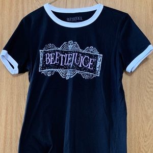 Black Hot Topic BeatleJuice Graphic T-Shirt Size L